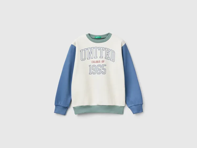 Benetton Sweatshirts Felpa cappuccio cotone logo