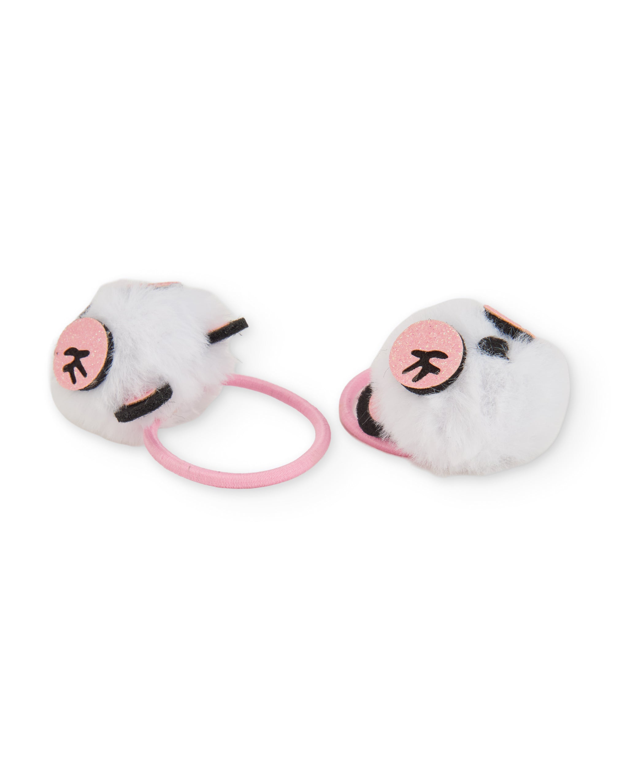 TucTuc Accessori Elastici Capelli Bimba Bianchi Panda Pon-Pon