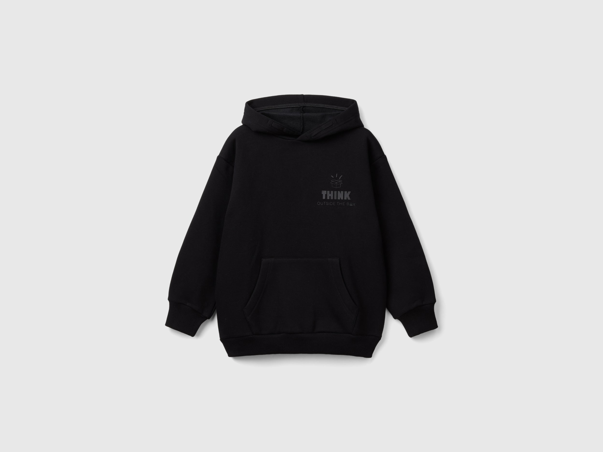United Colors of Benetton felpa cappuccio L stampa cotone oversize