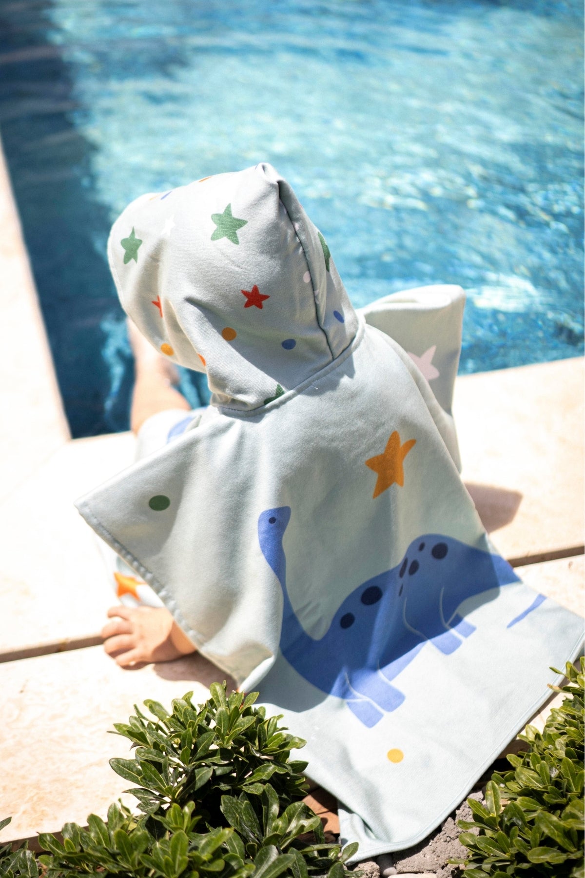 Miela Kids Poncho Mare Dinosauri Cotone 2-4 4-7 Anni