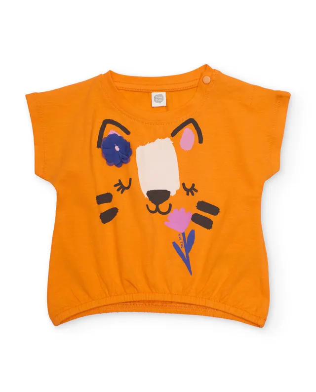 TucTuc Magliette t-shirt bimba arancione animale