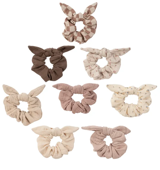 Woolly Organic Muslin Scrunchy GOTS SS26 elastico capelli mussola