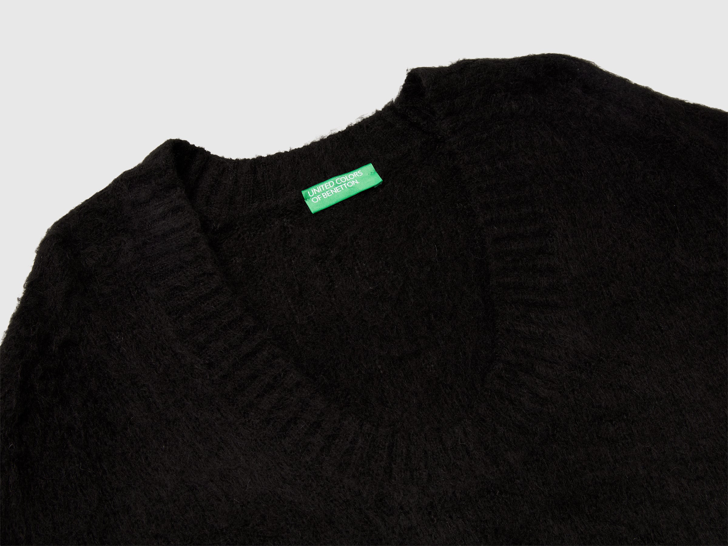 United Colors of Benetton Maglione Mohair Scollo a V Vestibilità Ampia