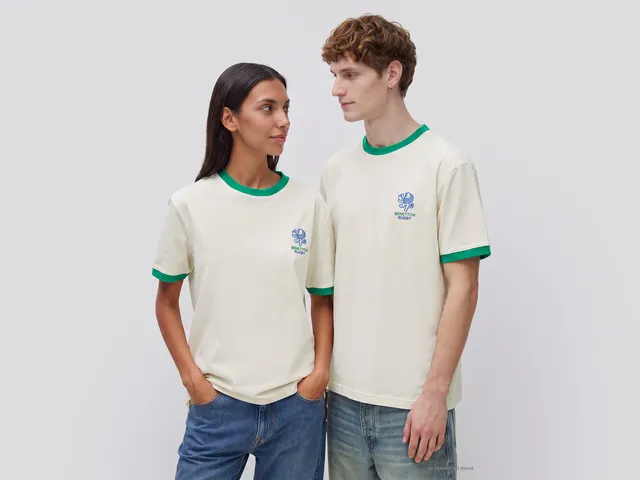 United Colors of Benetton Rugby T-shirt Cotone Bianca Manica Corta M