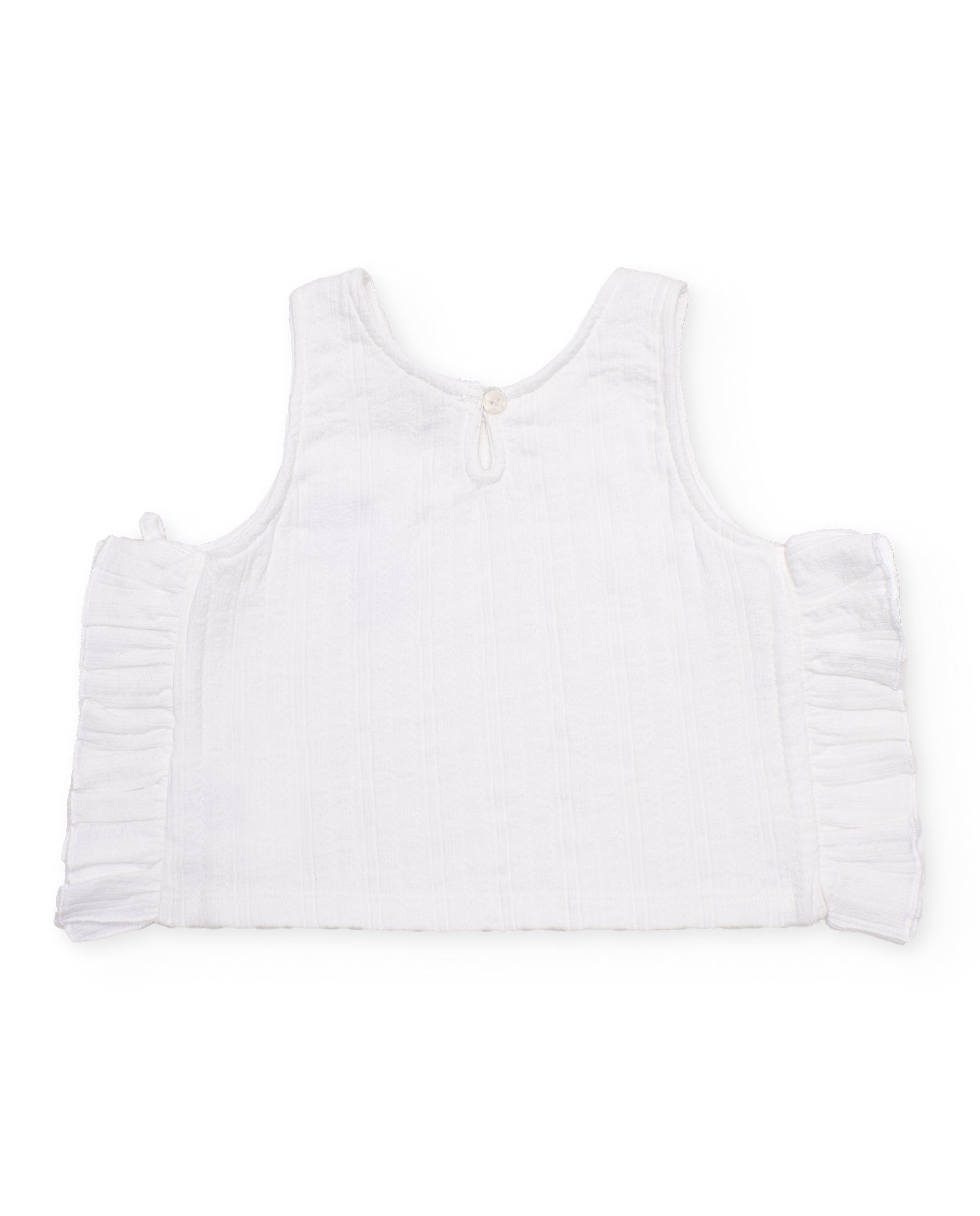 TucTuc Magliette Top Bambina Maglia Bianco Paillettes Blu