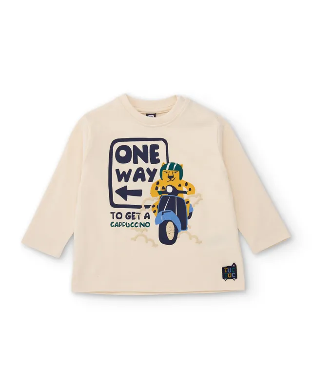 TucTuc Magliette Maglia bimbo crudo maniche lunghe