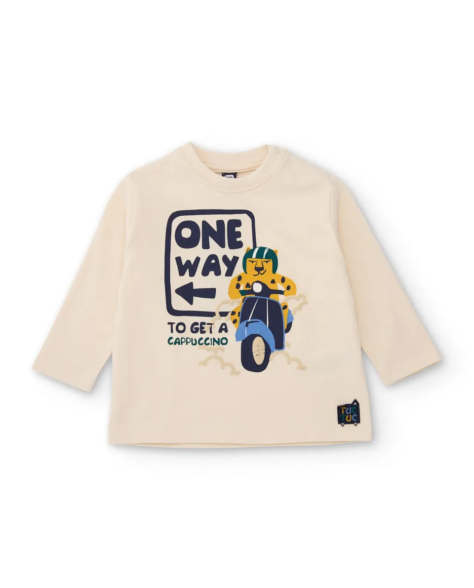 TucTuc Magliette Maglia bimbo crudo maniche lunghe