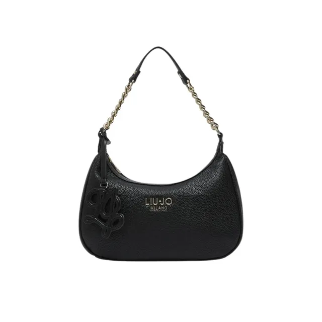 Liu Jo Jeans AF6207 ES039 Borsa Hobo Nera Similpelle