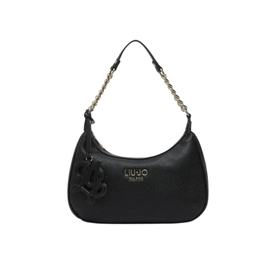 Liu Jo Jeans AF6207 ES039 Borsa Hobo Nera Similpelle