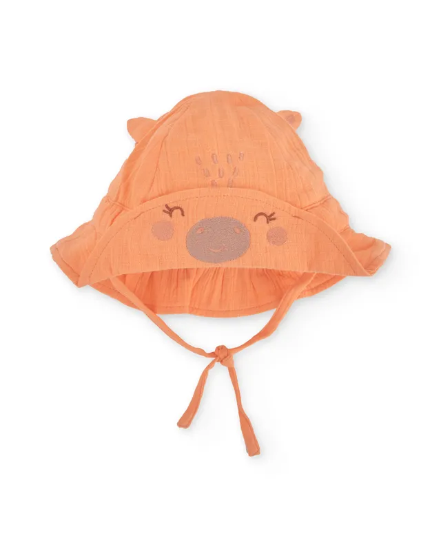 TucTuc Accessori cappellino neonata arancione animaletto