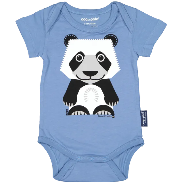 Coq en Pâte body Panda cotone bio 3-6 mesi