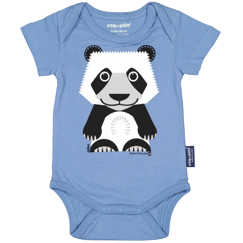 Coq en Pâte body Panda cotone bio 3-6 mesi