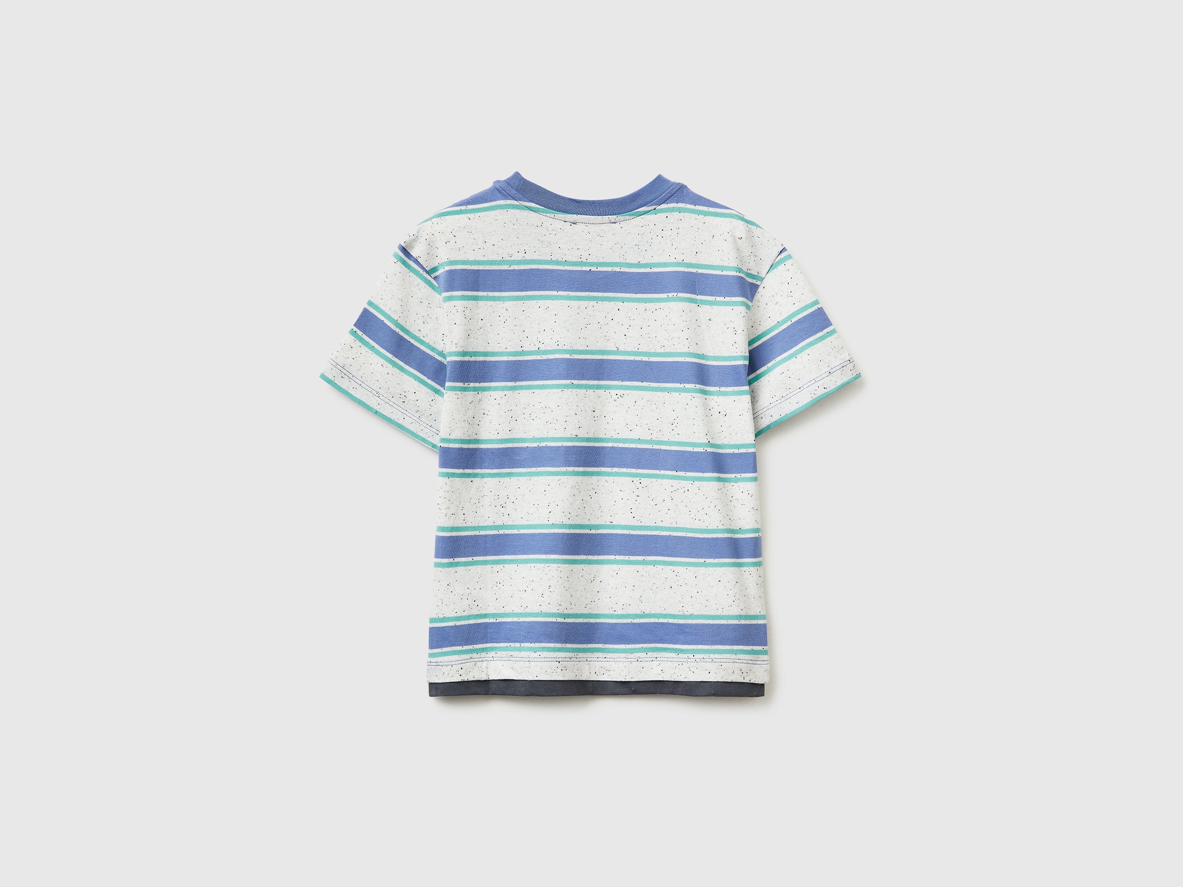 United Colors of Benetton T-Shirt Righe Cotone Bimbo Tasca
