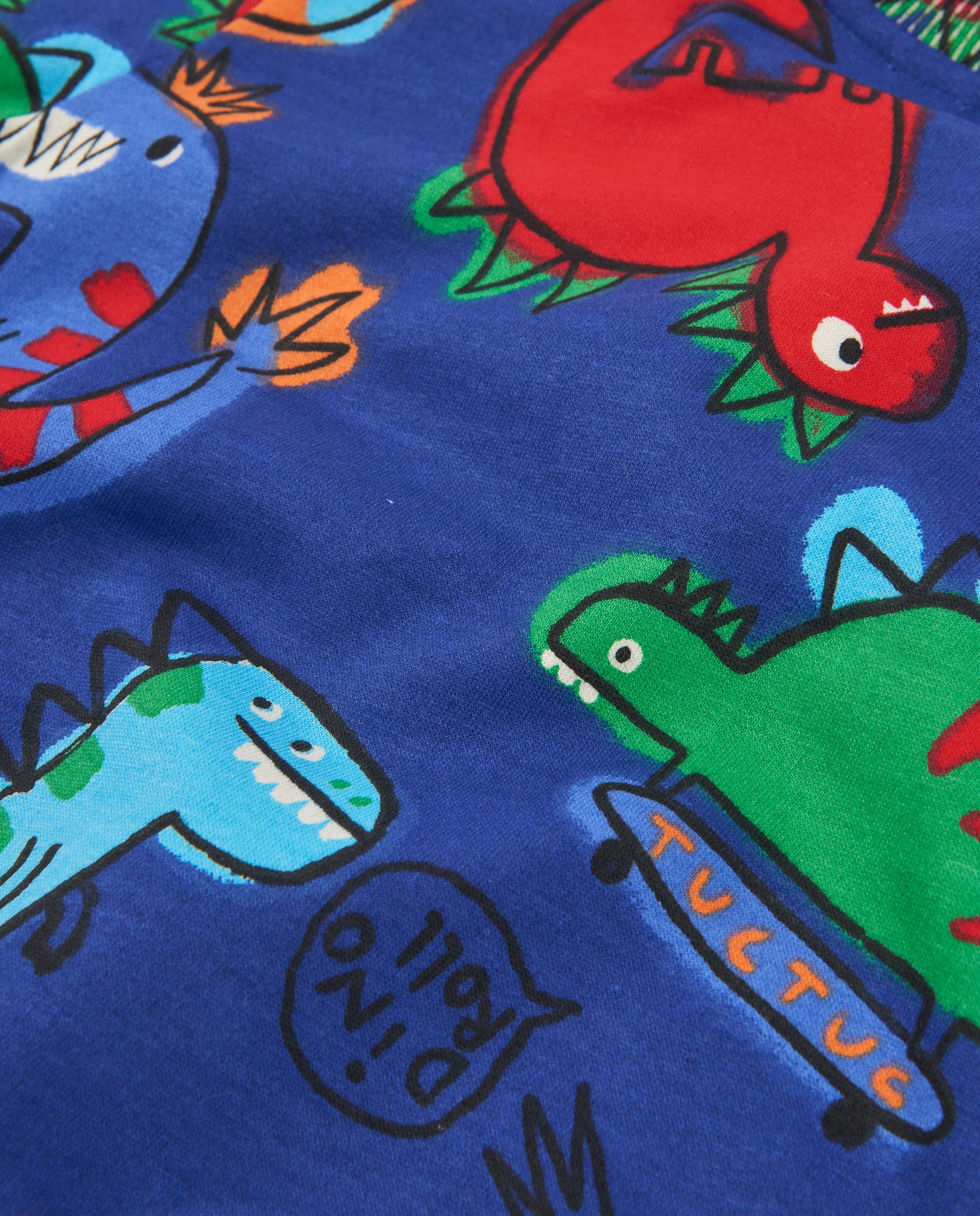 TucTuc Dino Roll Felpa Bambino Blu Dinosauri Senza Cappuccio