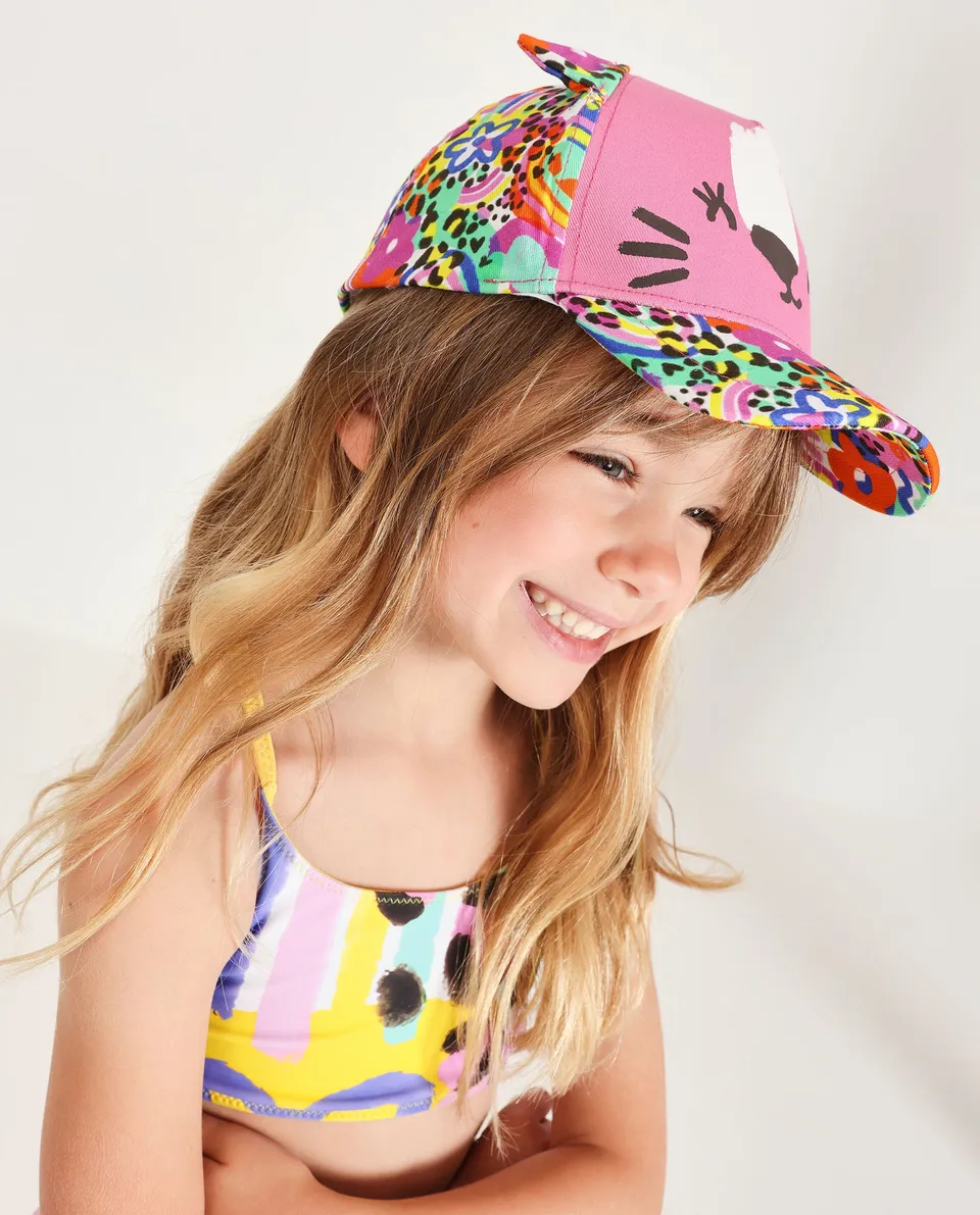 TucTuc Accessori Cappellino Bambina Rosa Orecchiette