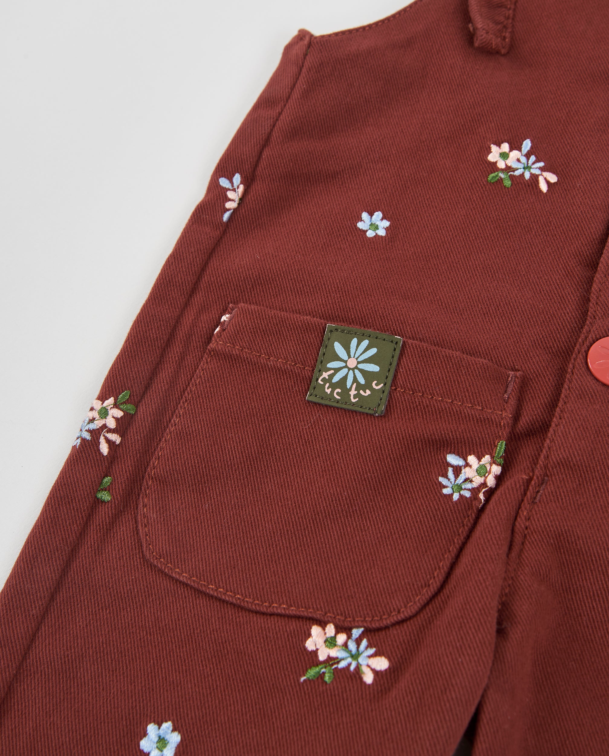 TucTuc Tutine salopette bambina floreale bordeaux