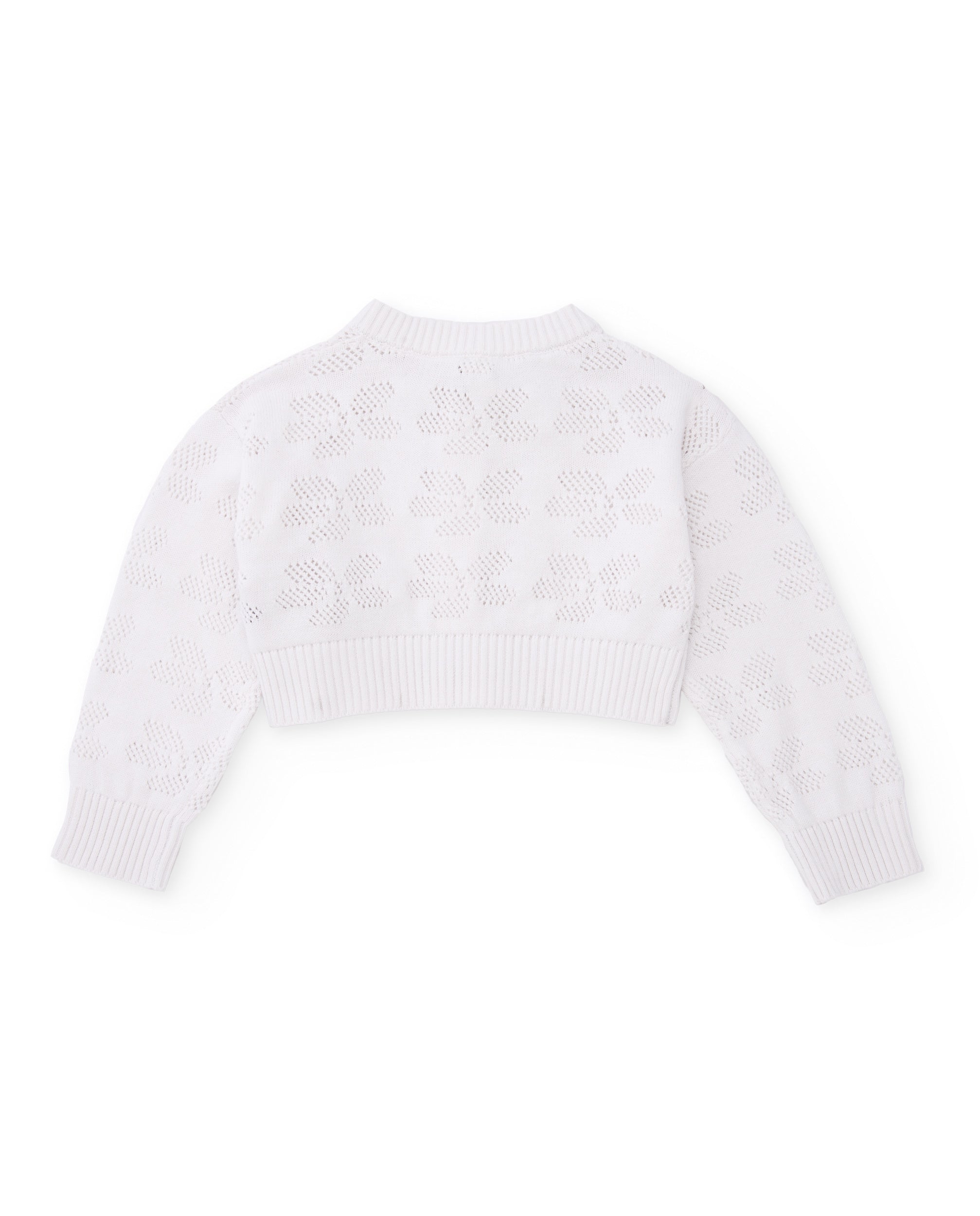 TucTuc Maglioni giacca bambina tricot bianco traforata