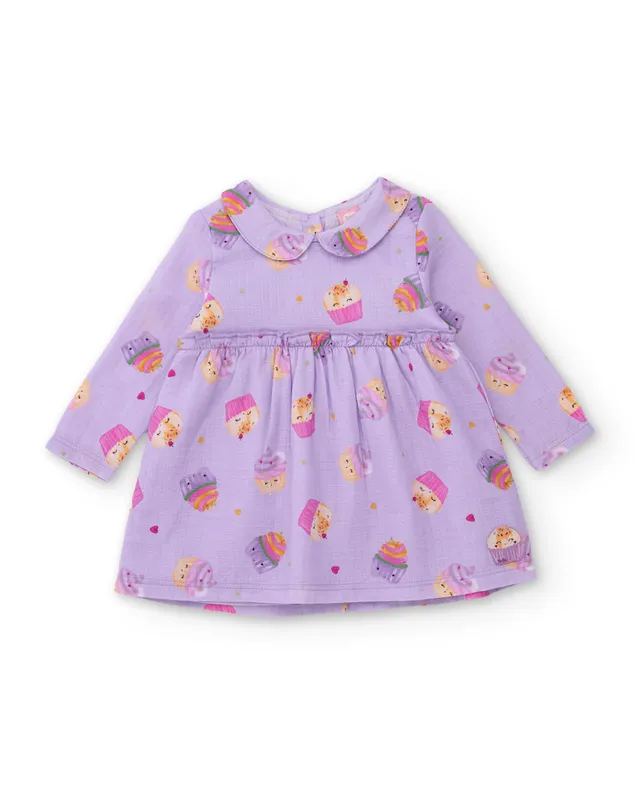 TucTuc Vestiti abitino neonata lilla stampa cupcake