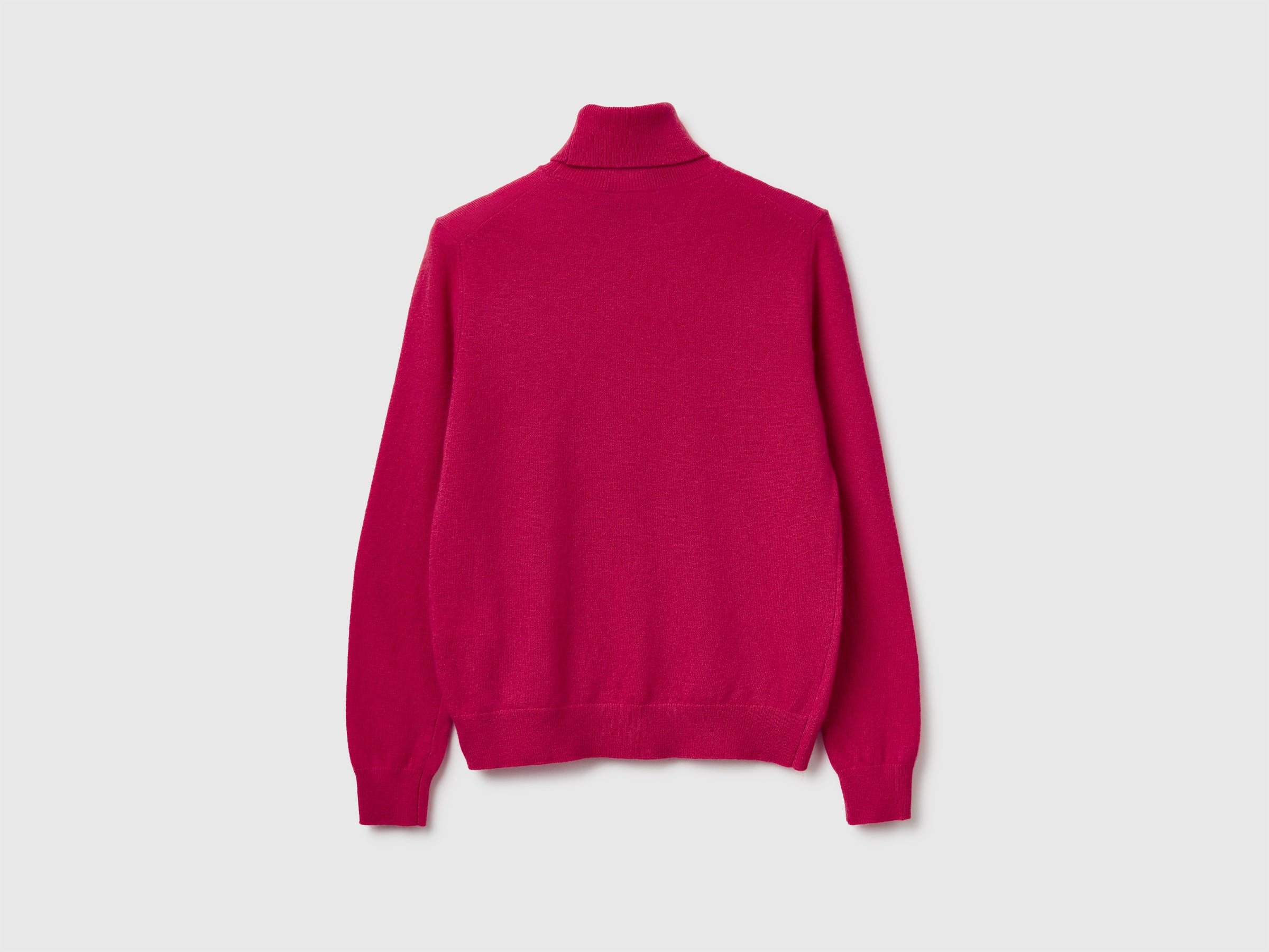 United Colors of Benetton Maglione dolcevita lana Merino fucsia