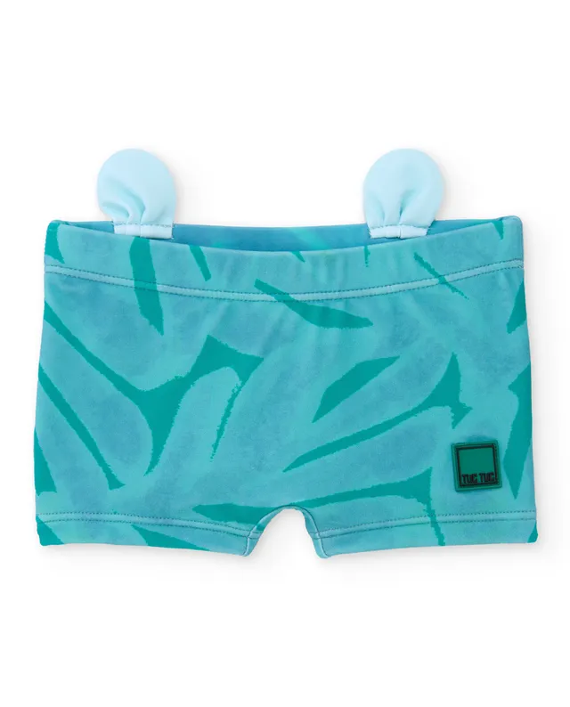 TucTuc Costumi Boxer bambino turchese orecchiette asciugatura rapida