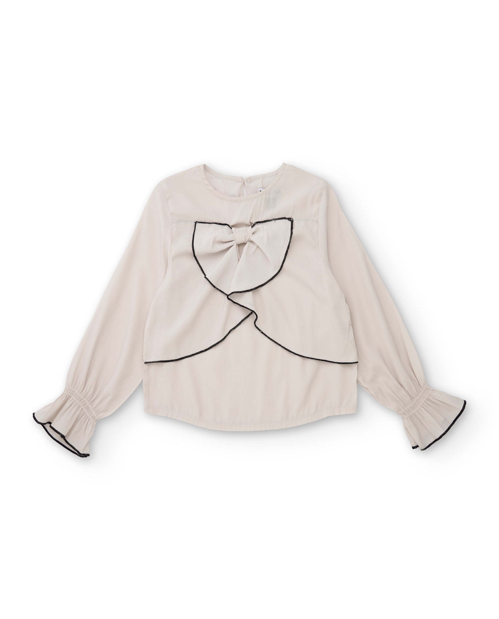 TucTuc Camicette Camicia bambina ecrù volant fiocco