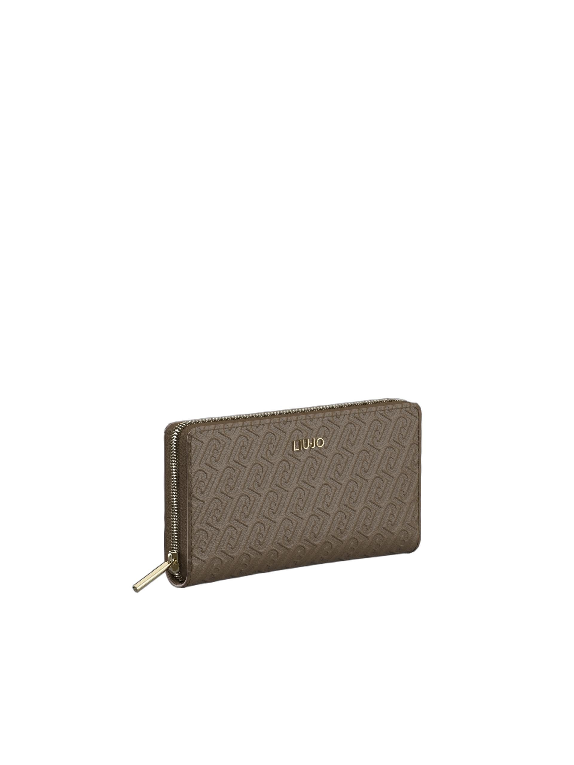 Liu Jo AF6170 E1141 portafoglio zip around mocha XL sintetico