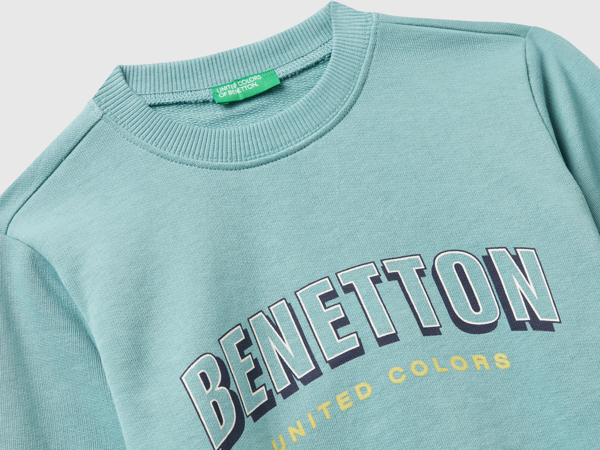 United Colors of Benetton felpa girocollo stampa 82 organico