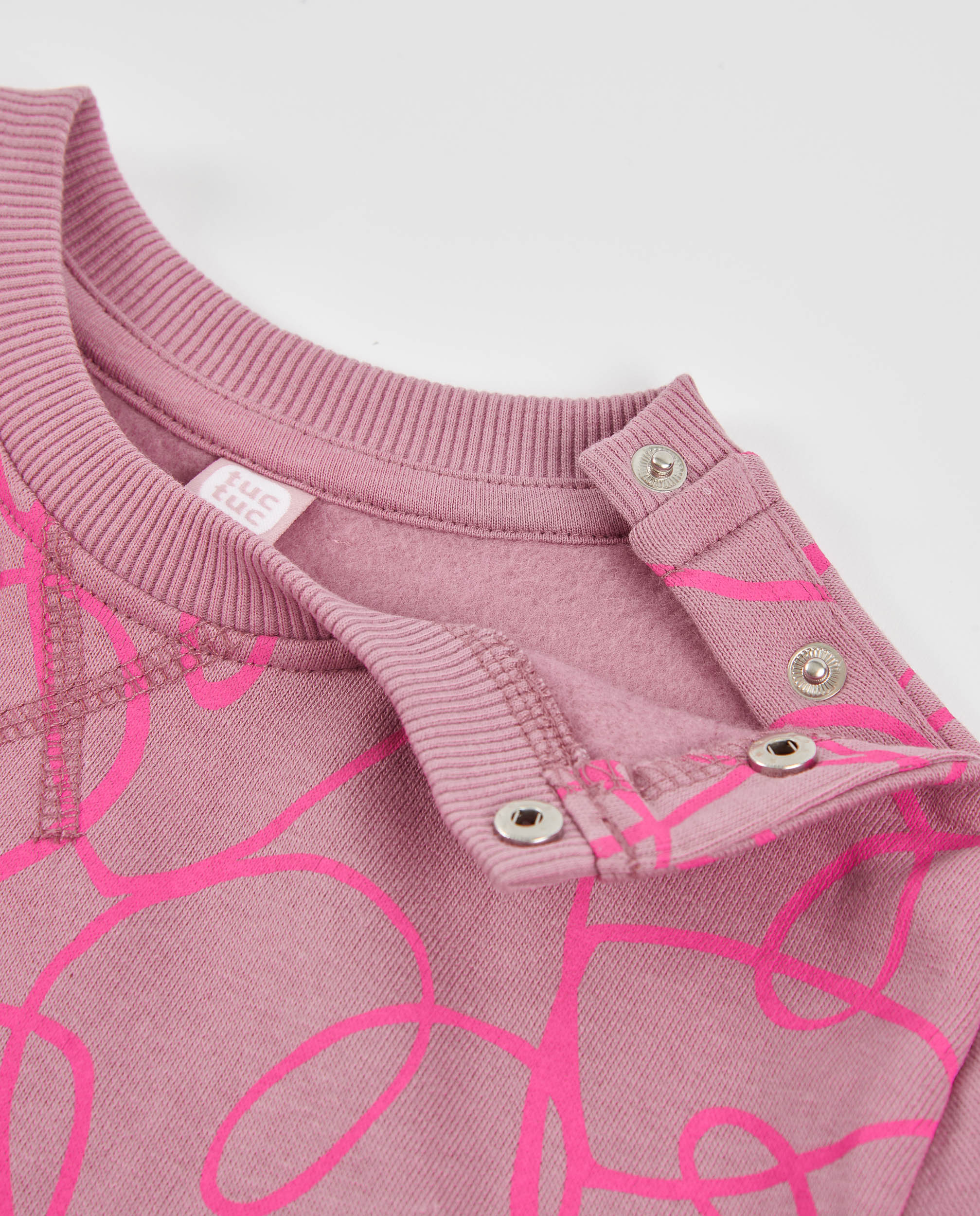 TucTuc Vestiti vestito bambina felpa rosa scollo rotondo