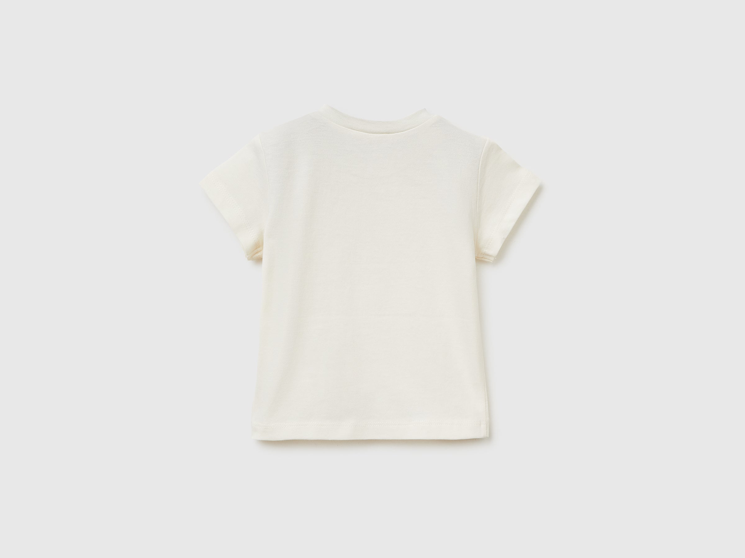 Benetton T-Shirts Maglietta Cotone Biologico Neonato Top