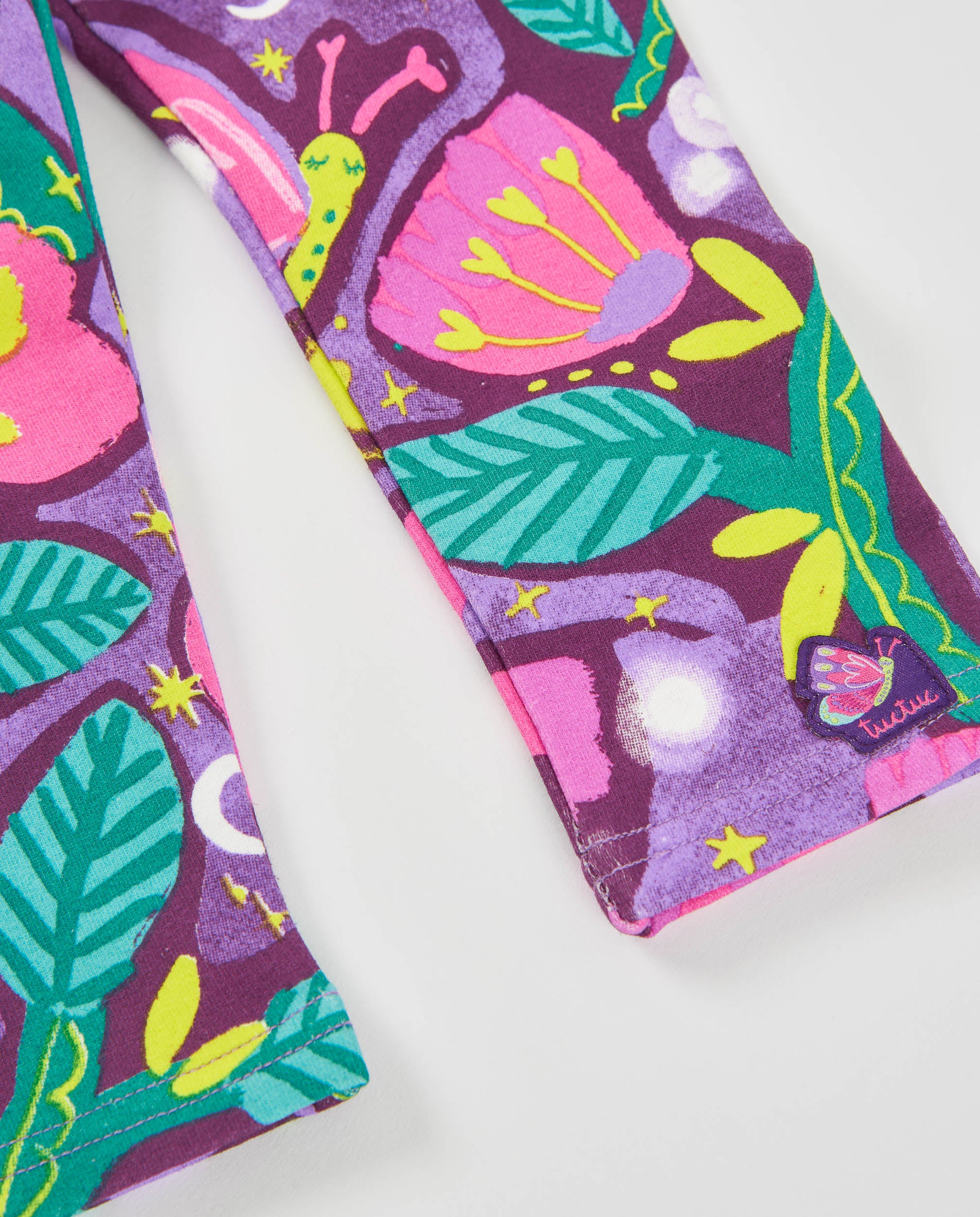 TucTuc Leggings Leggings felpa bambina lilla fiori