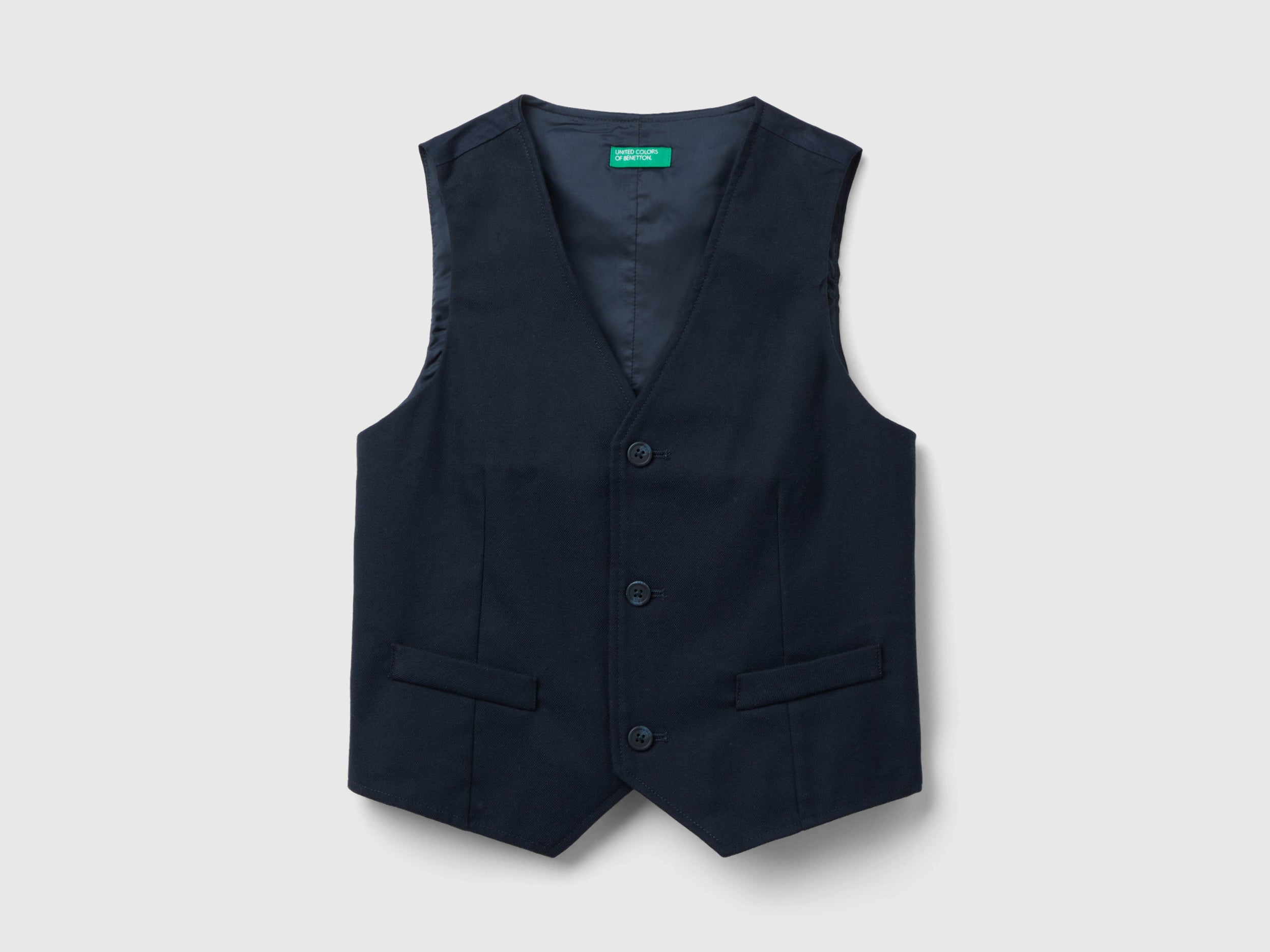 United Colors of Benetton Gilet flanella scollo V taglia M