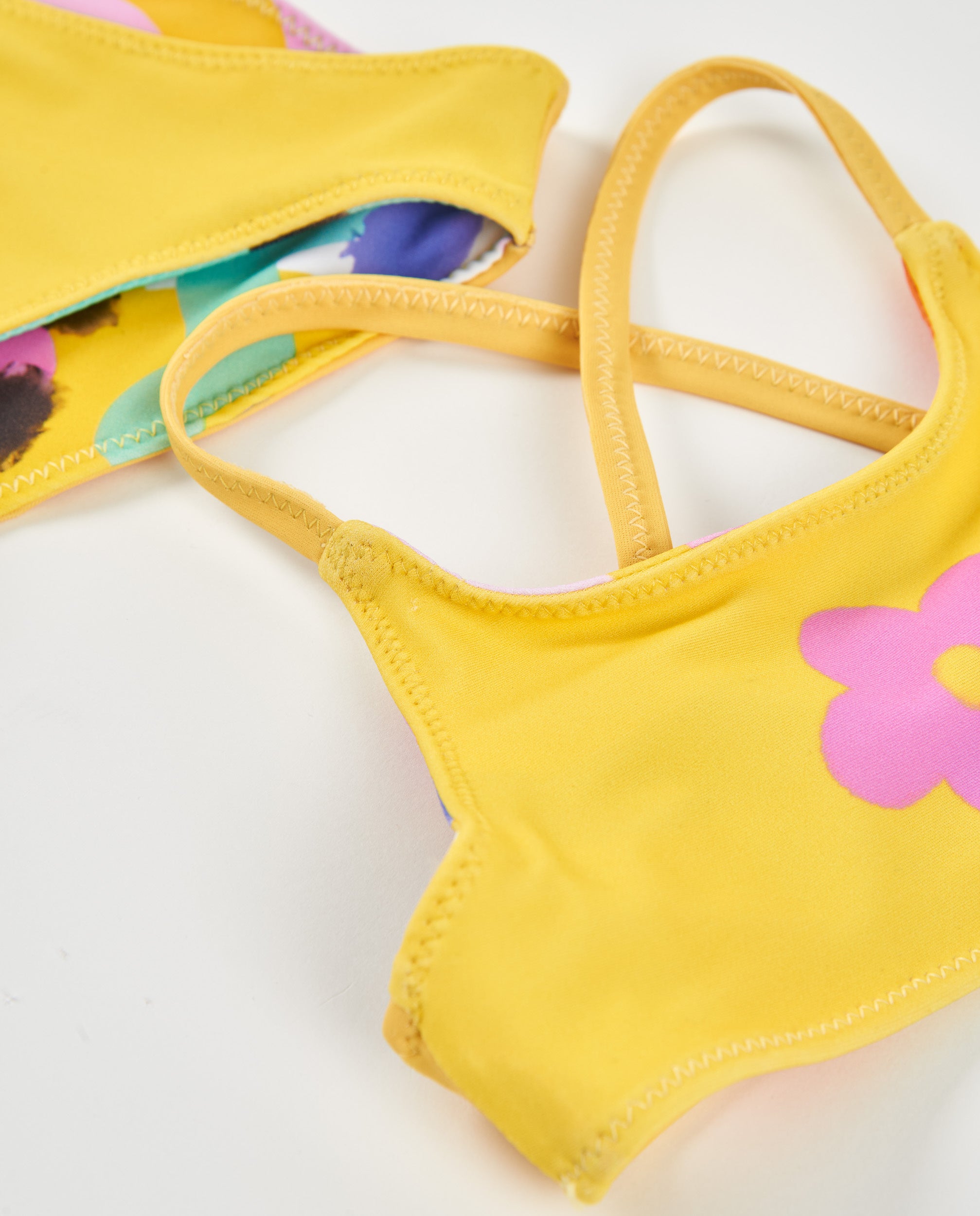 TucTuc Costumi Bikini Bambina Giallo Motivo Astratto