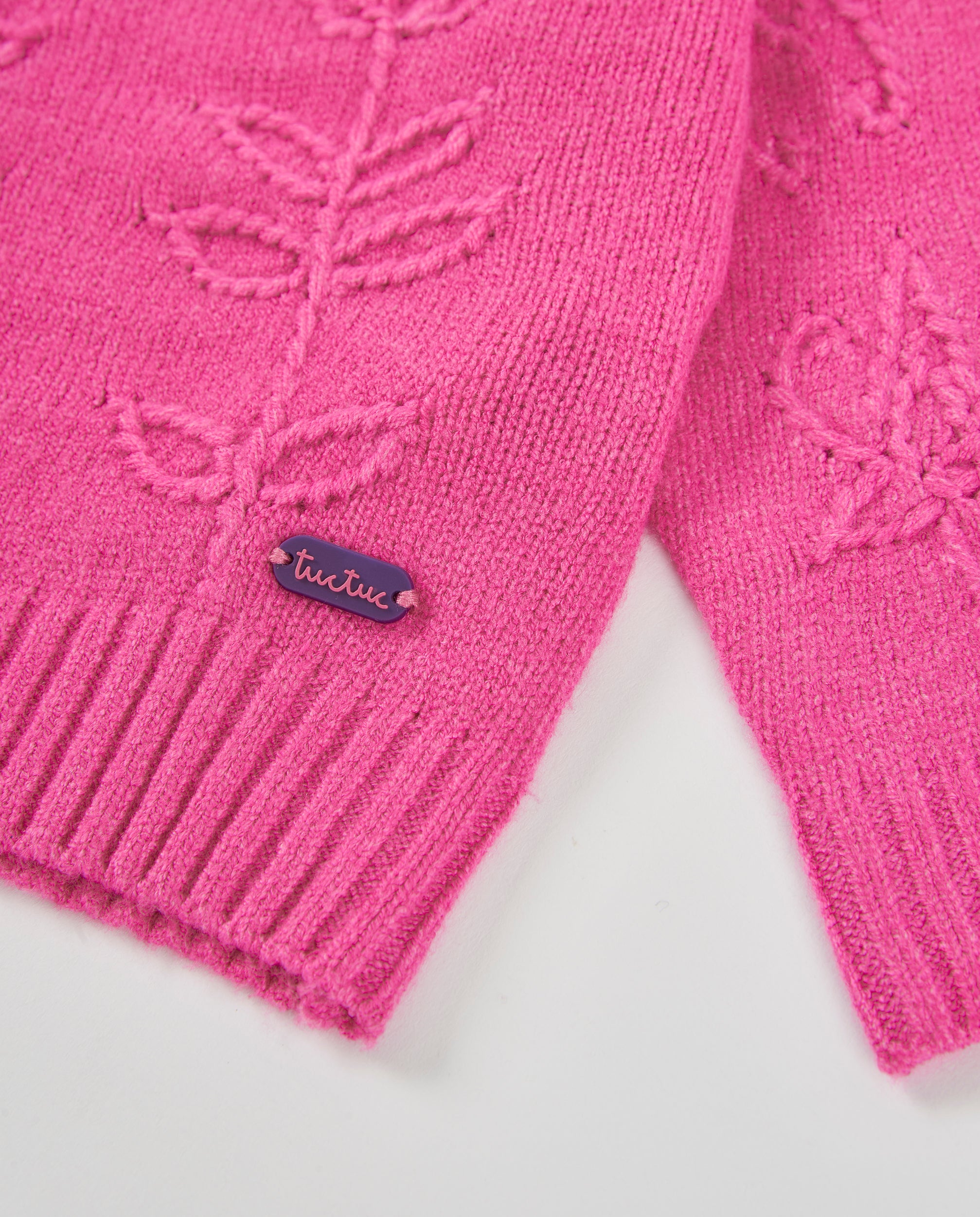 TucTuc Maglioni maglione bambina rosa floreale bottoni