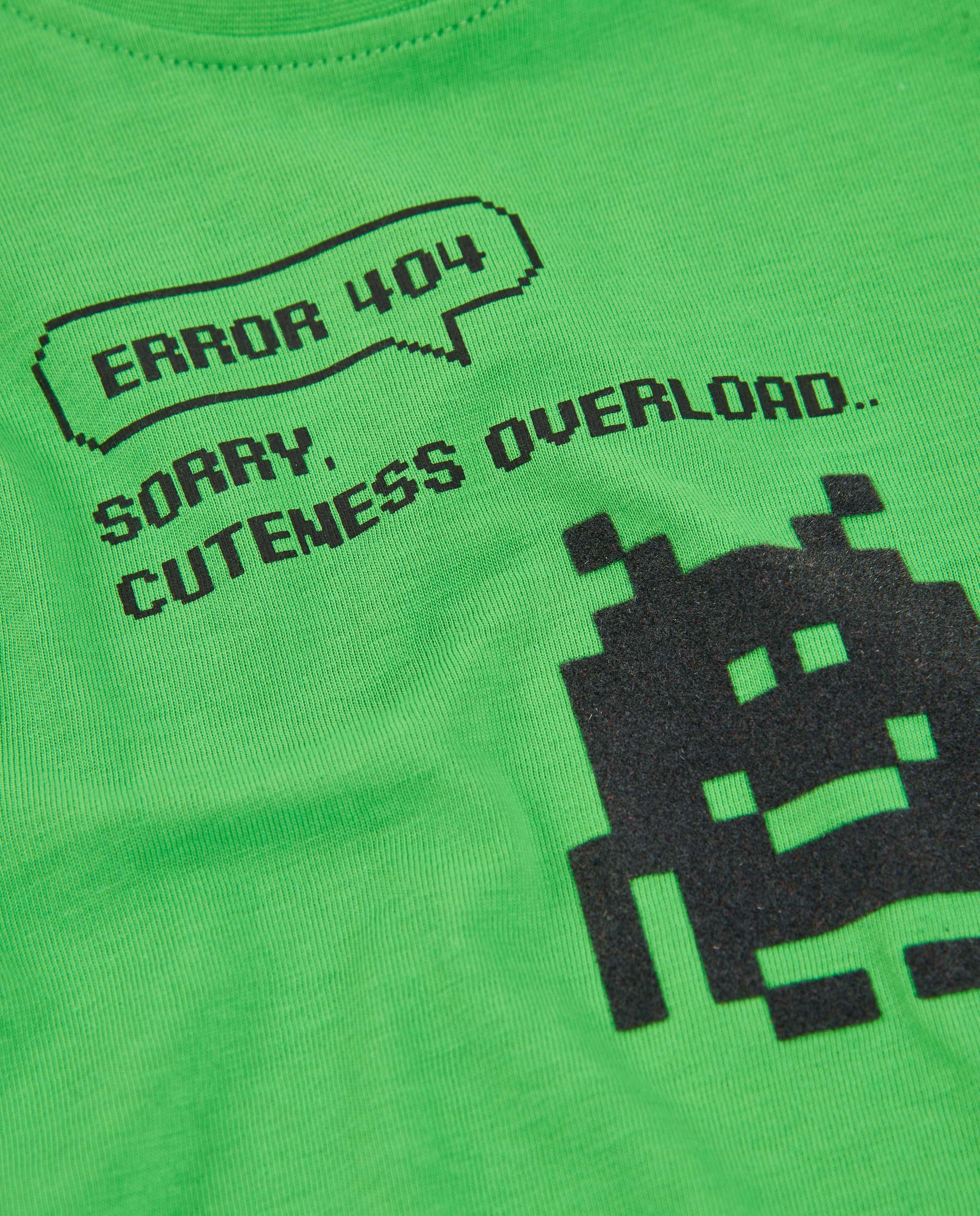 TucTuc Magliette maglia bimbo verde pixel cotone