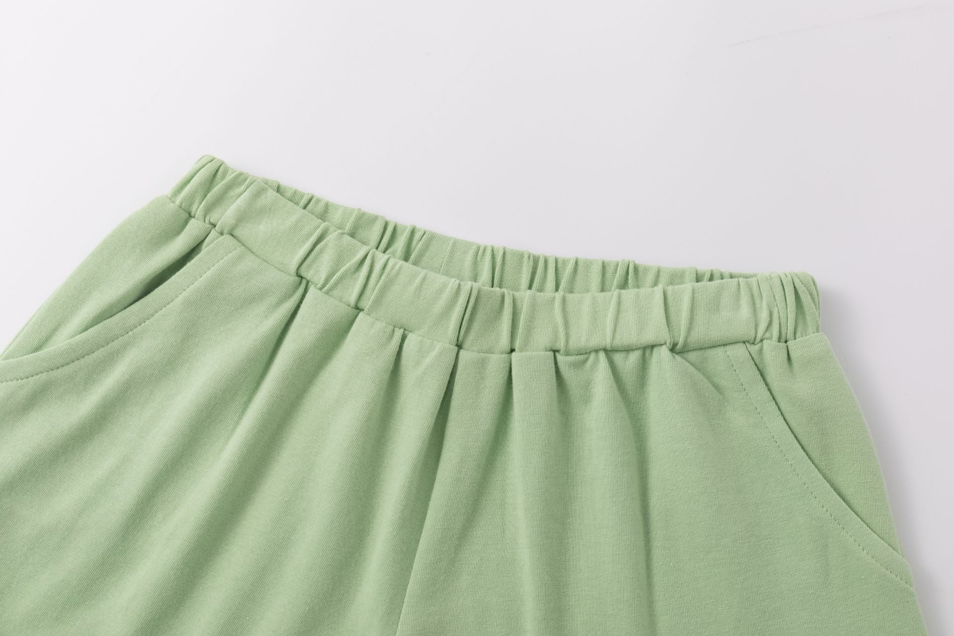 Kokarcia Shorts Verde Chiaro Volant Cotone Bambina 2-6 Anni
