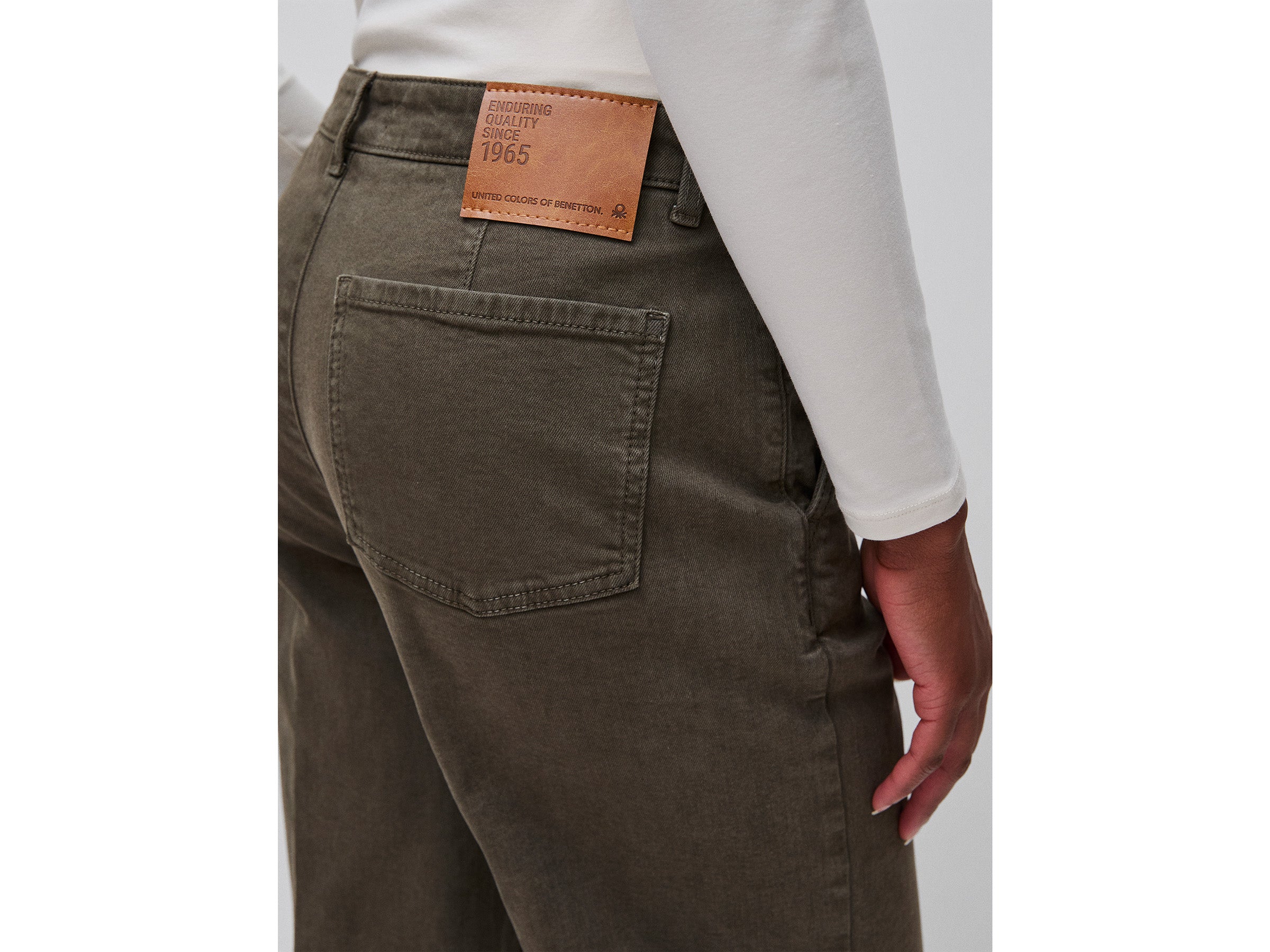 United Colors of Benetton Wide-Leg pantaloni palazzo cotone 42 gamba larga