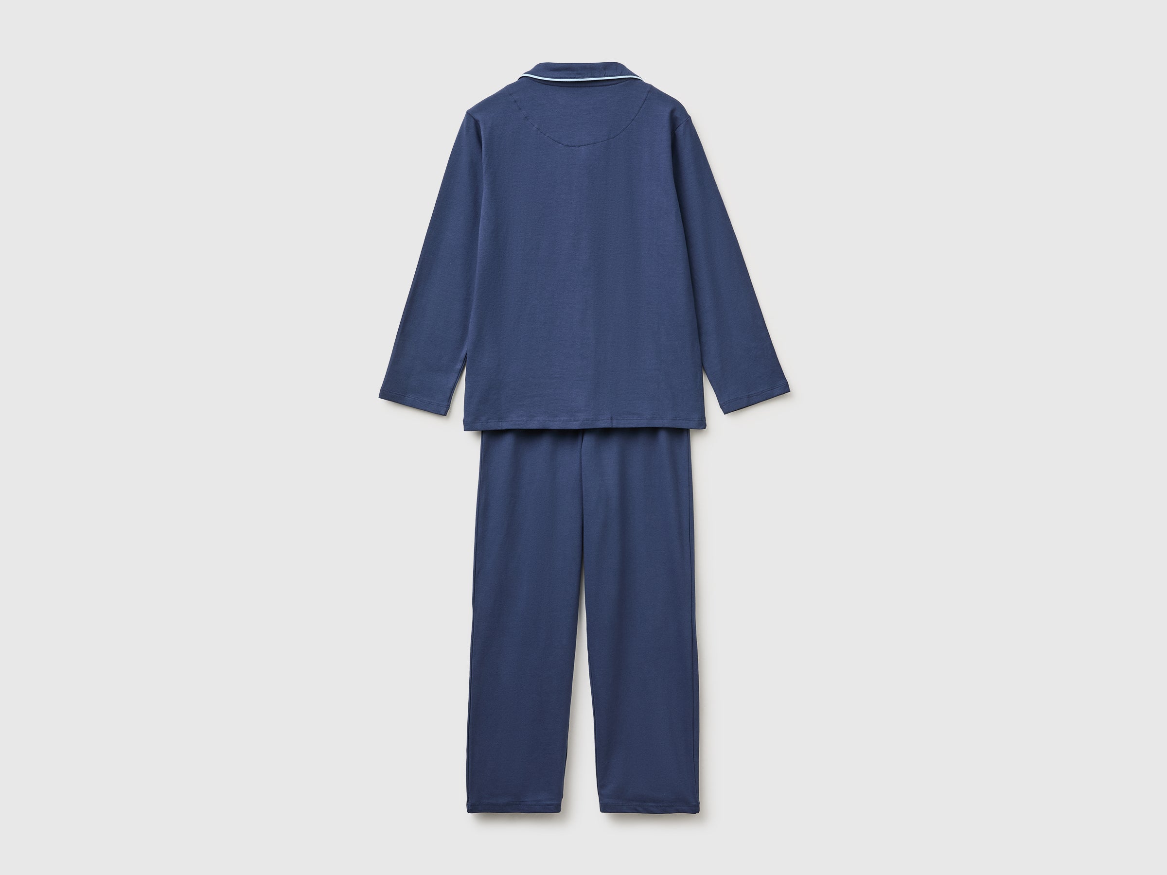 Benetton pigiama aperto blu cotone elasticizzato 3-4 anni