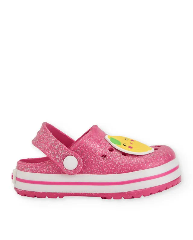TucTuc Zoccoli bambina tessuto scarpe rosa glitter limone