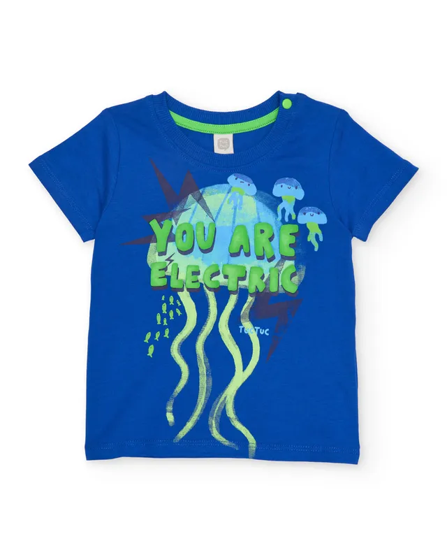 TucTuc Magliette t-shirt bambino blu stampa medusa