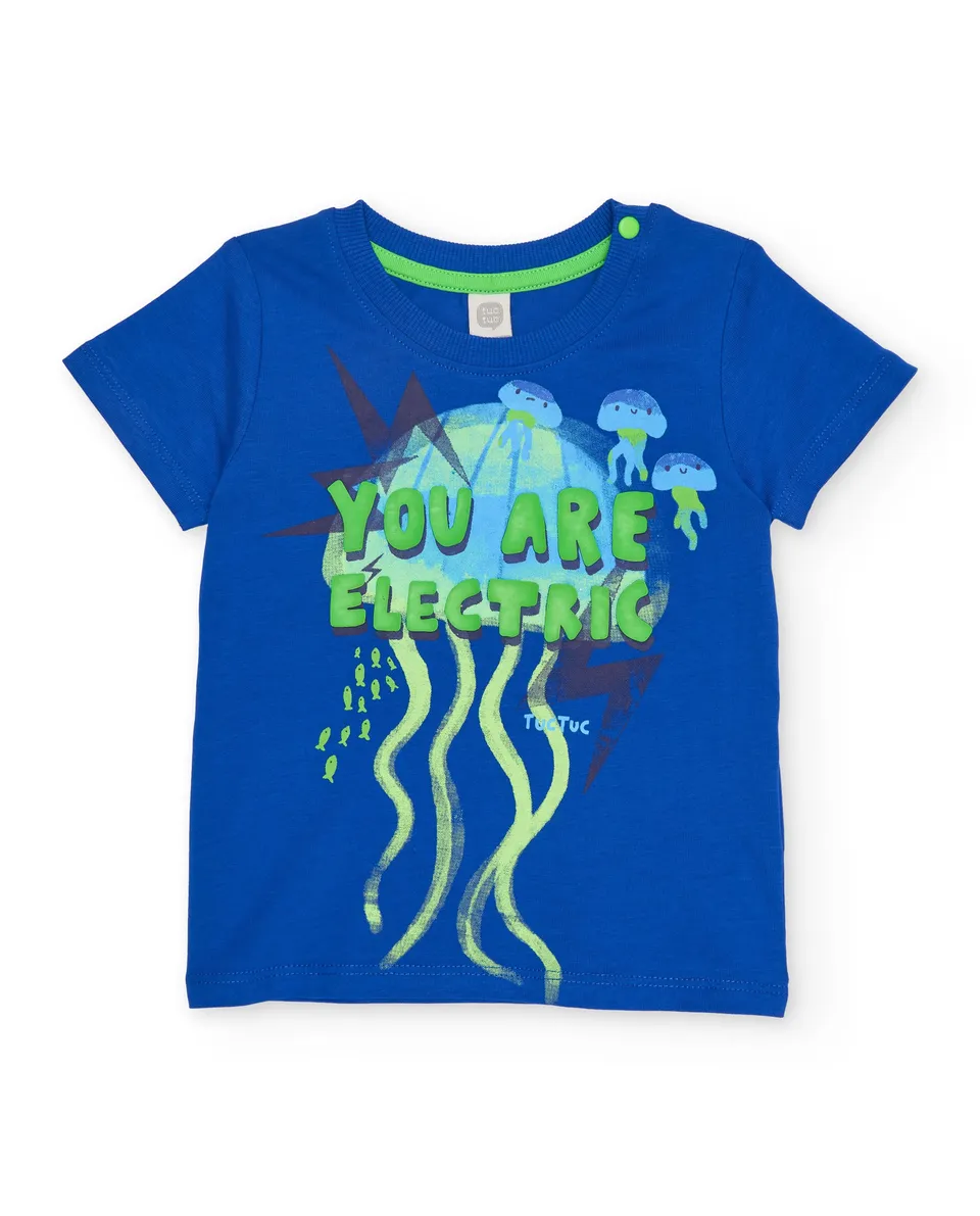 TucTuc Magliette t-shirt bambino blu stampa medusa