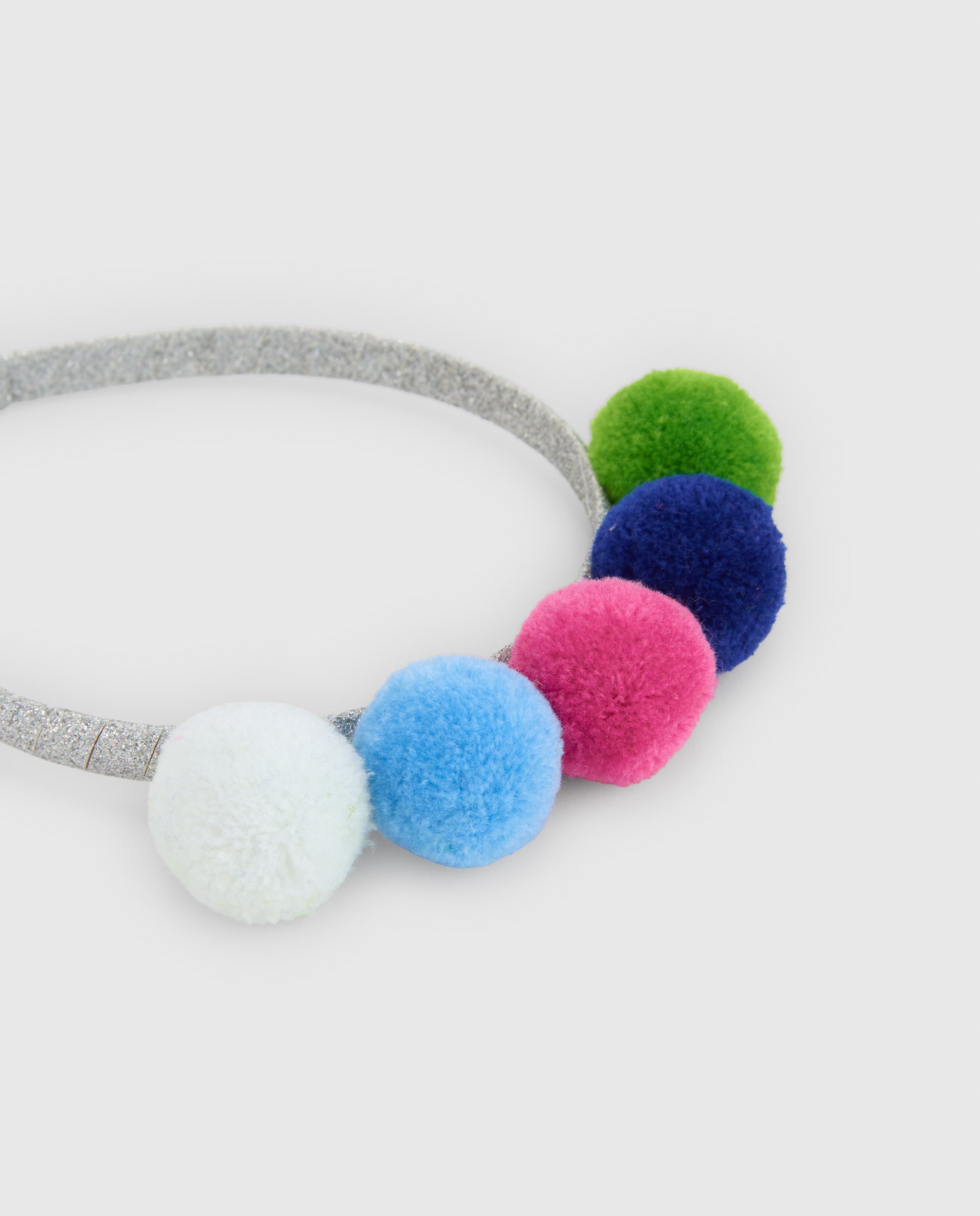 TucTuc Accessori Fascia capelli bambina multicolor pompon