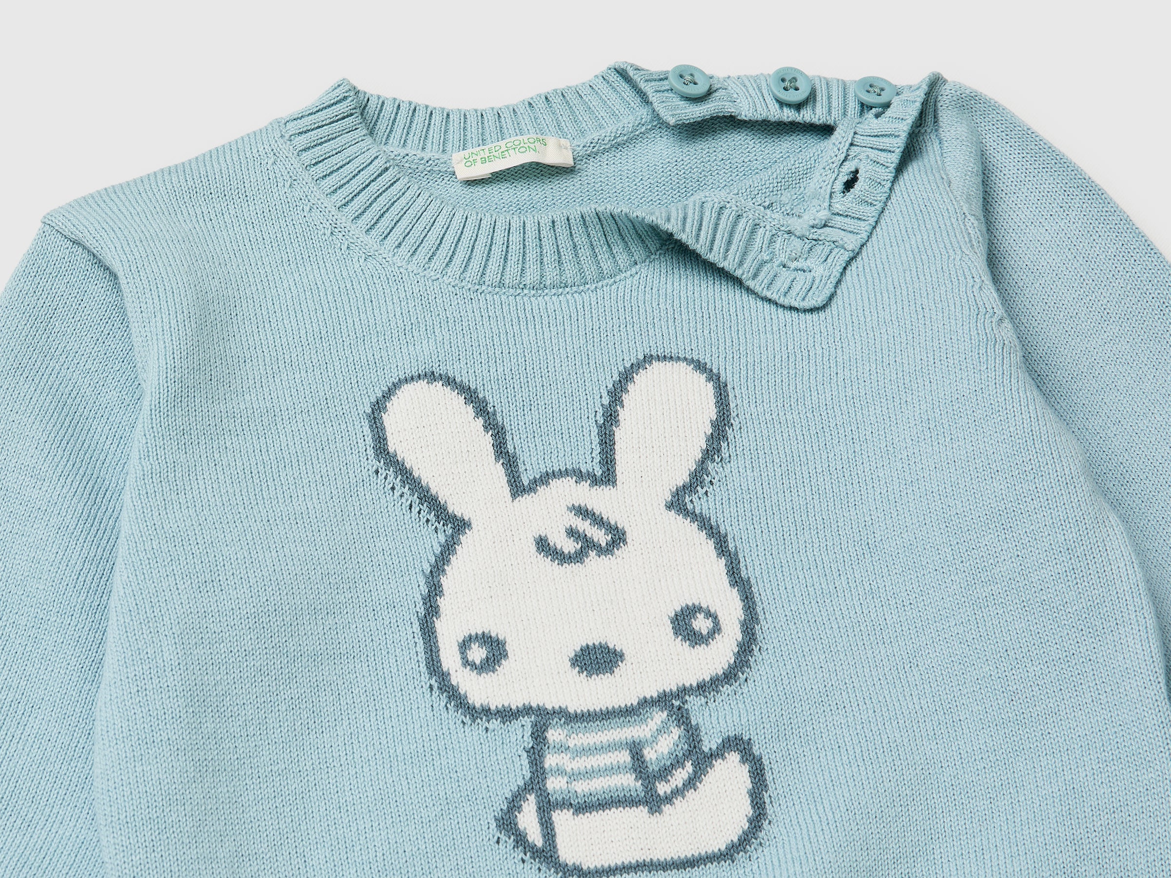 United Colors of Benetton 120YB101L Maglione Coniglio Neonato 68