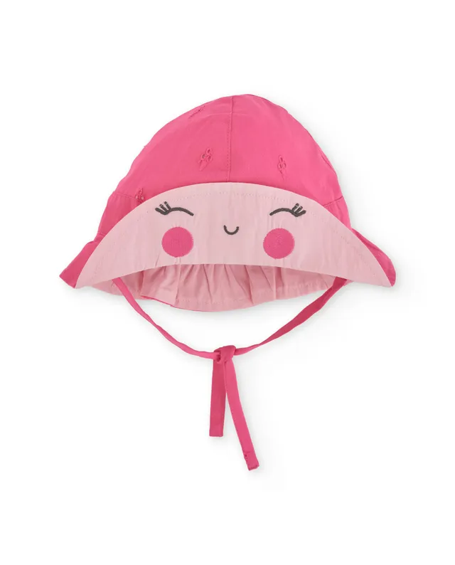 TucTuc Accessori cappellino neonato rosa tessuto