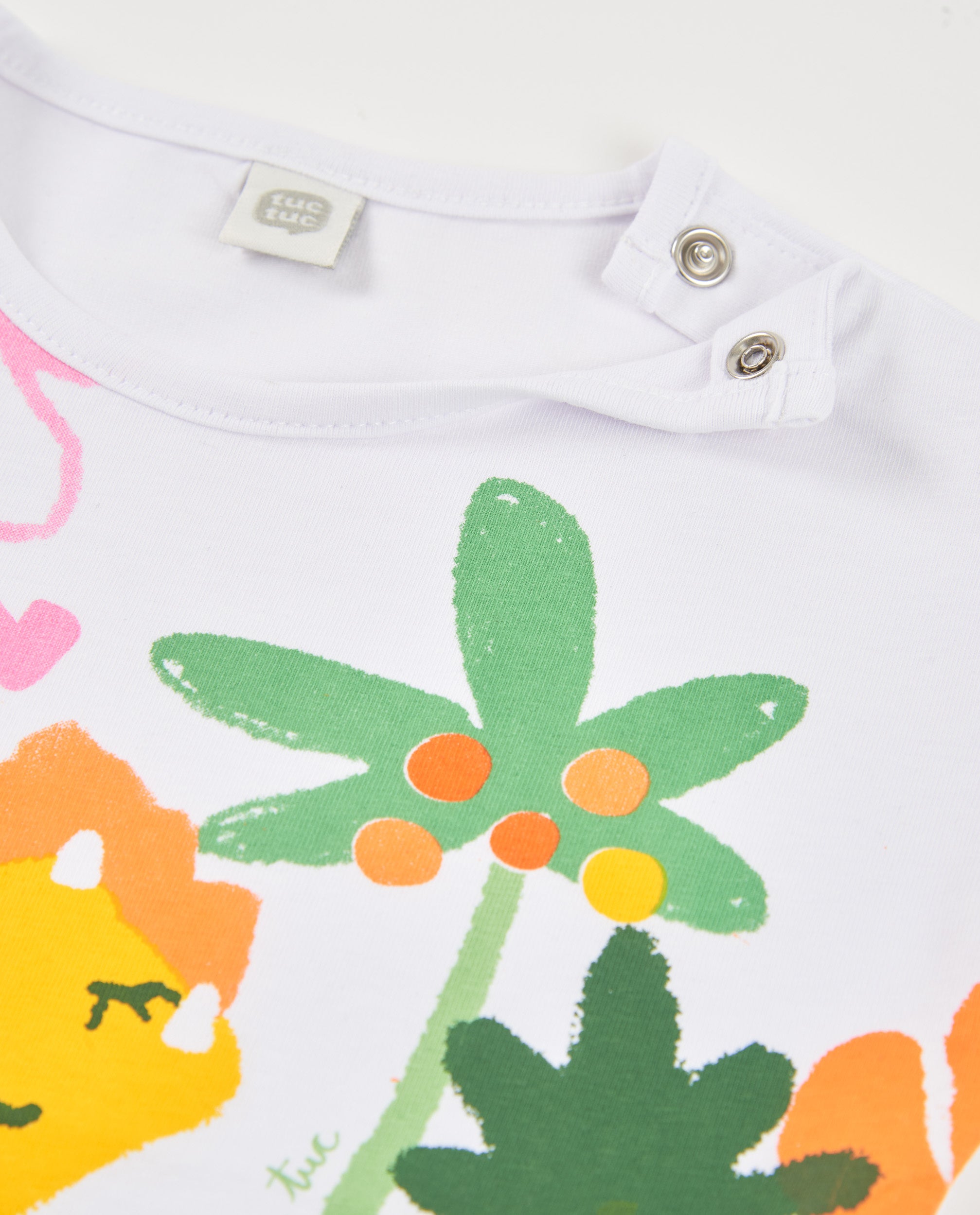 TucTuc Magliette T-shirt bambina bianco dinosauro 2 anni