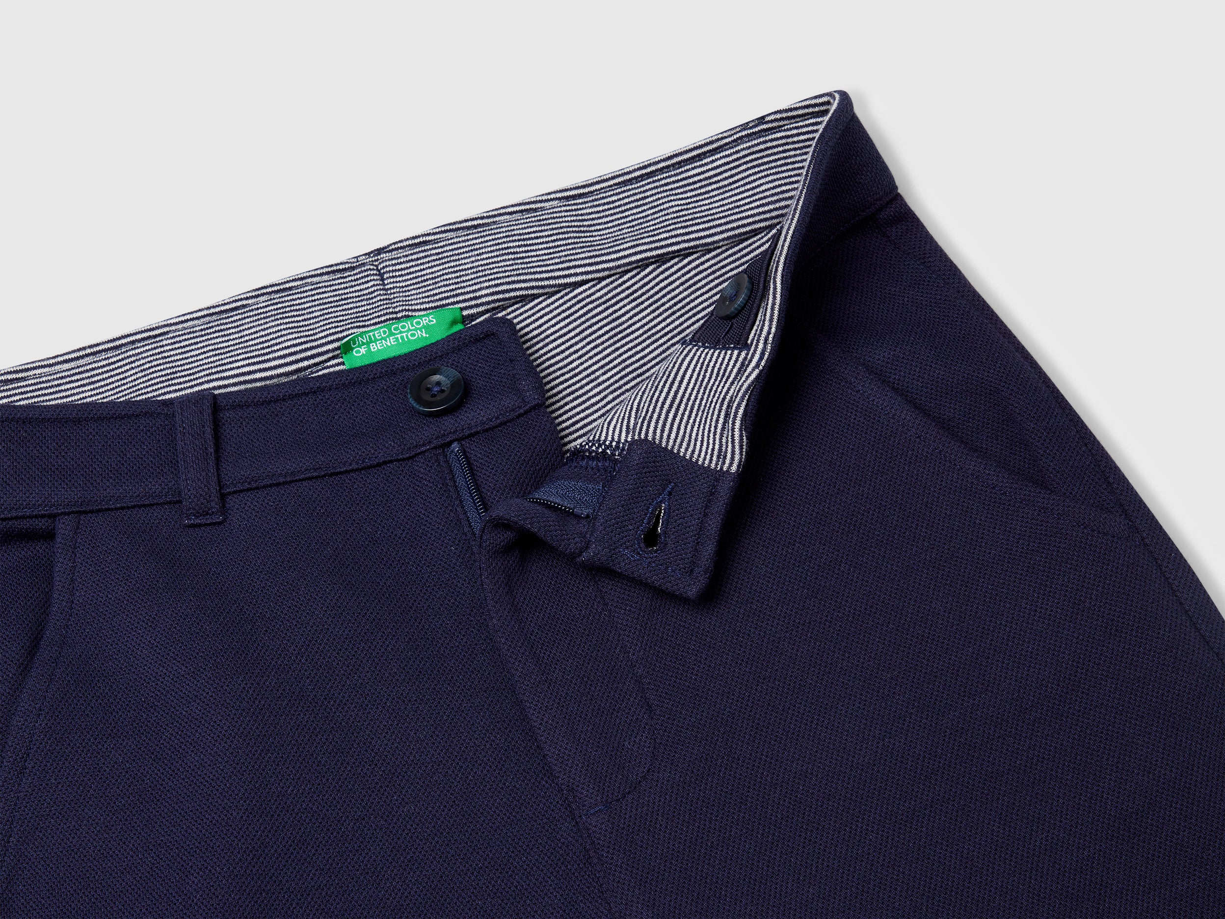 United Colors of Benetton pantaloni regular jacquard M cotone