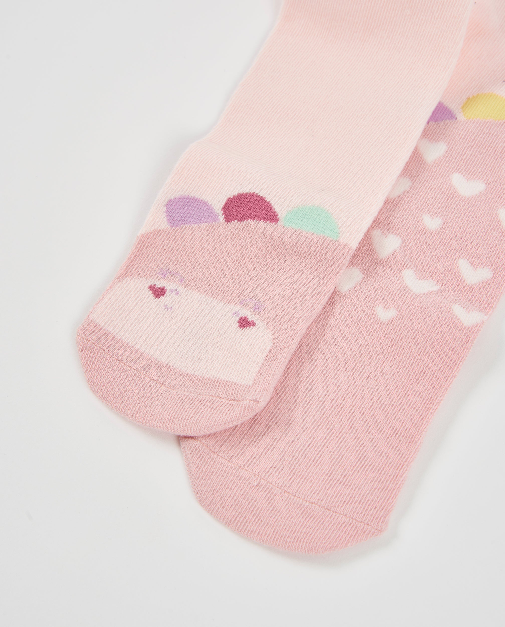 TucTuc Accessori collant neonata rosa cotone dinosauro