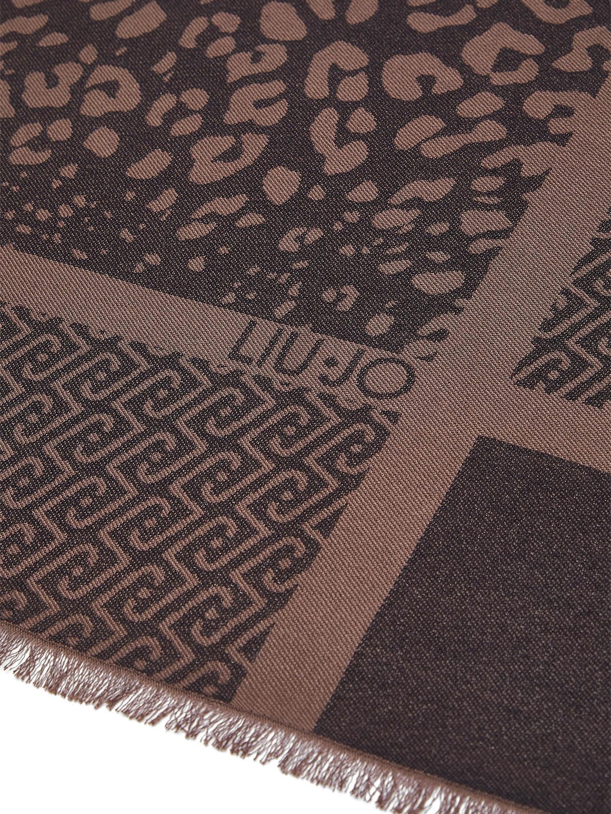 Liu Jo Stola Jacquard Animalier con Logo Nera 200x70 cm