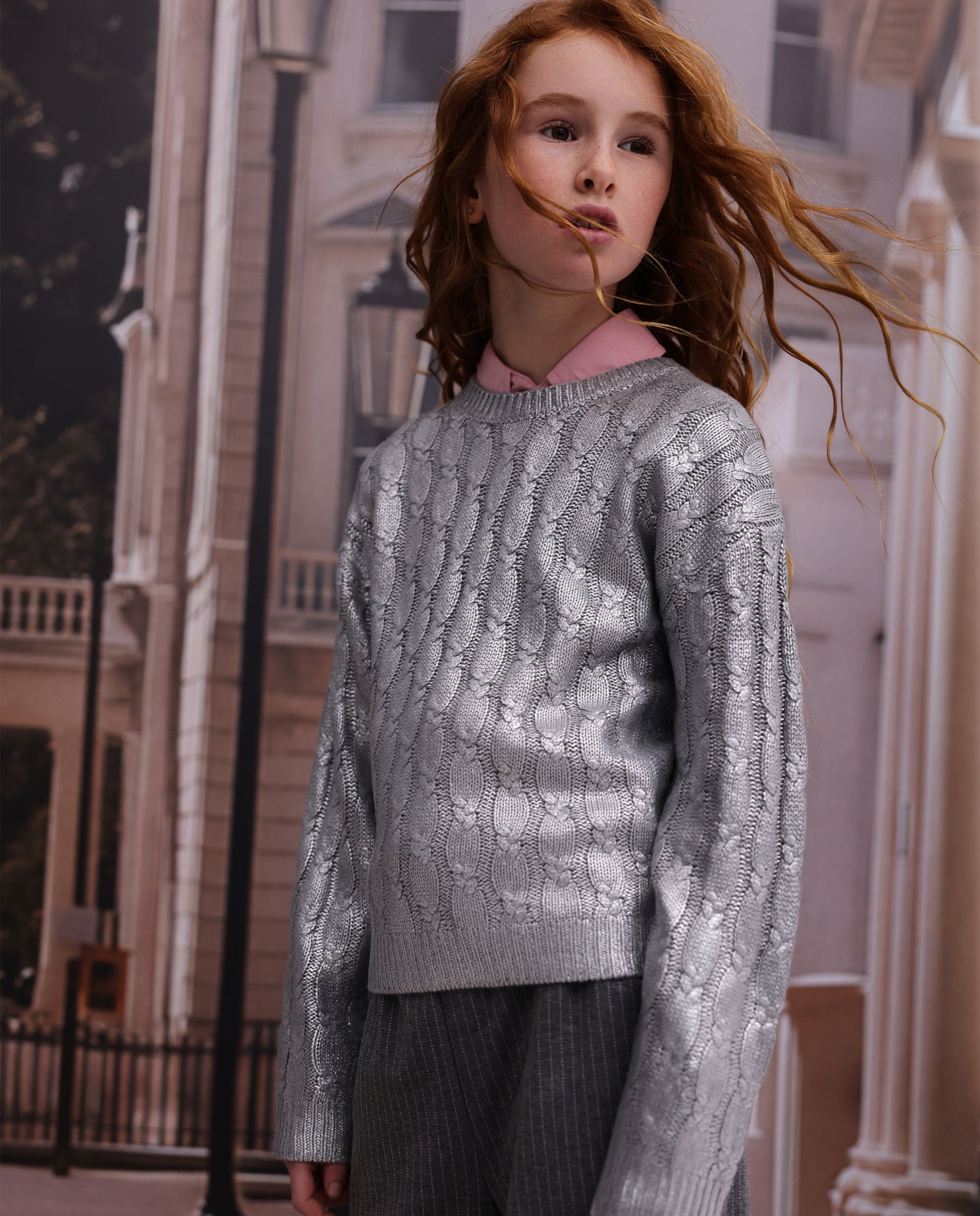 TucTuc Maglioni Maglione Bambina Tricot Argento maniche lunghe