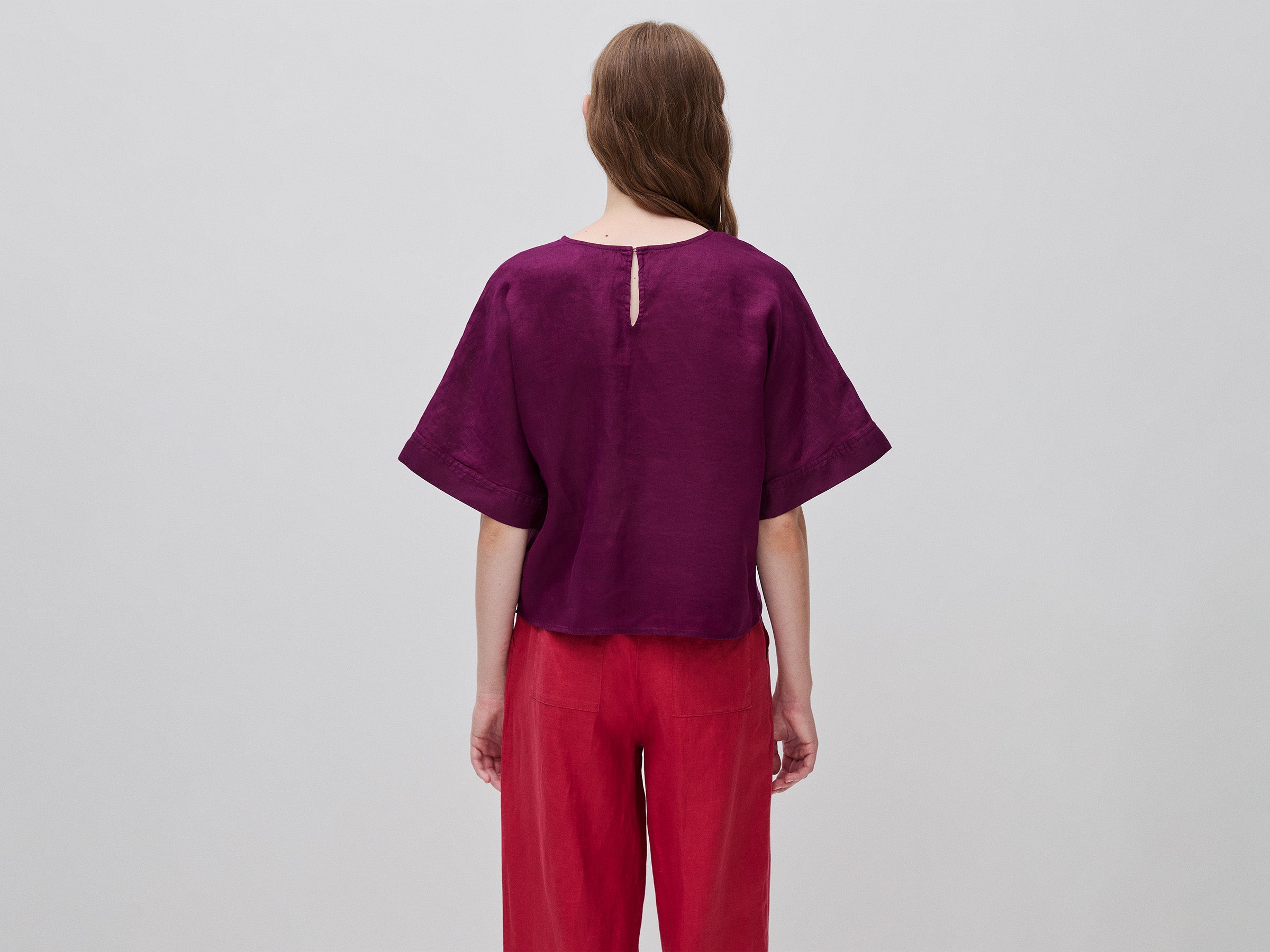 United Colors of Benetton Blusa Lino Girocollo Manica Kimono M