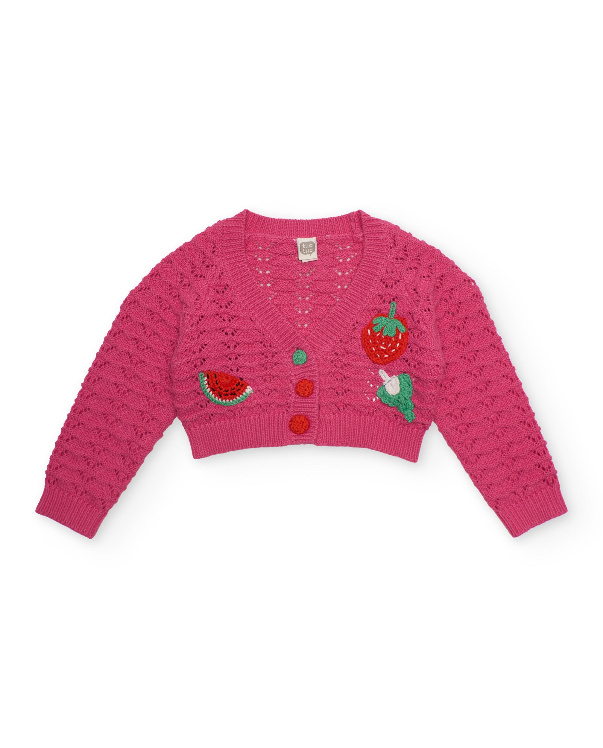 TucTuc Maglioni giacca frutta cardigan rosa